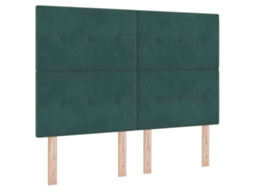 Conjunto 1 Cama Box Vidaxl Verde Veludo (140 X 190 Cm)