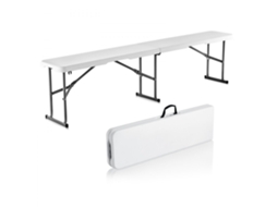 Banco De Jardim Dobrável 182 Cm Em Hdpe Para Eventos, Camping E Festas Tekmaquinas
