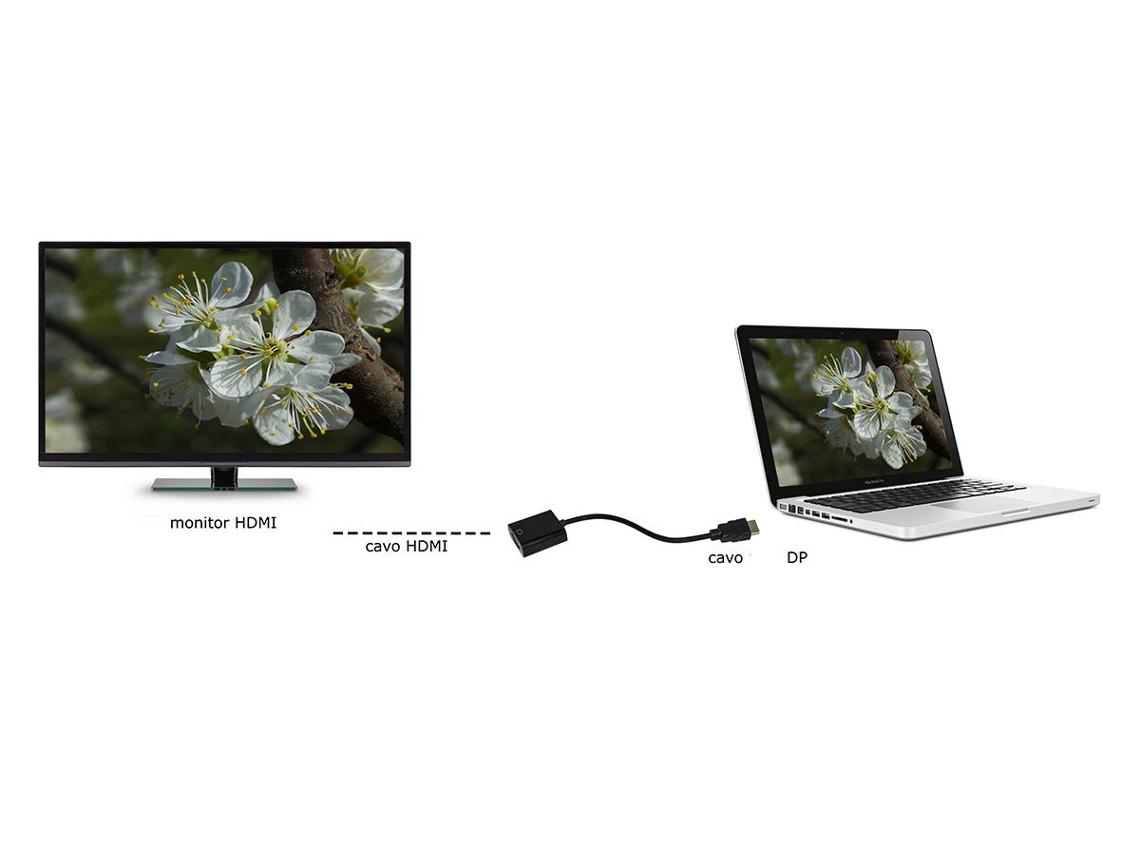 Link Accessori Lkadat20 Adaptador de Cabo de Vídeo 0.15 M Displayport Hdmi Preto