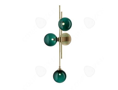 Confo®lâmpada De Parede De Vidro Pós Moderna De Luxo Estilo Nórdico Sala De Estar Parede De Fundo Quarto Cabeceira Molécula De Vidro Confozen