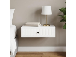 Vidaxl Mesa Lateral De Parede Branco Brilhante 59 X 34,5 X 17 Cm