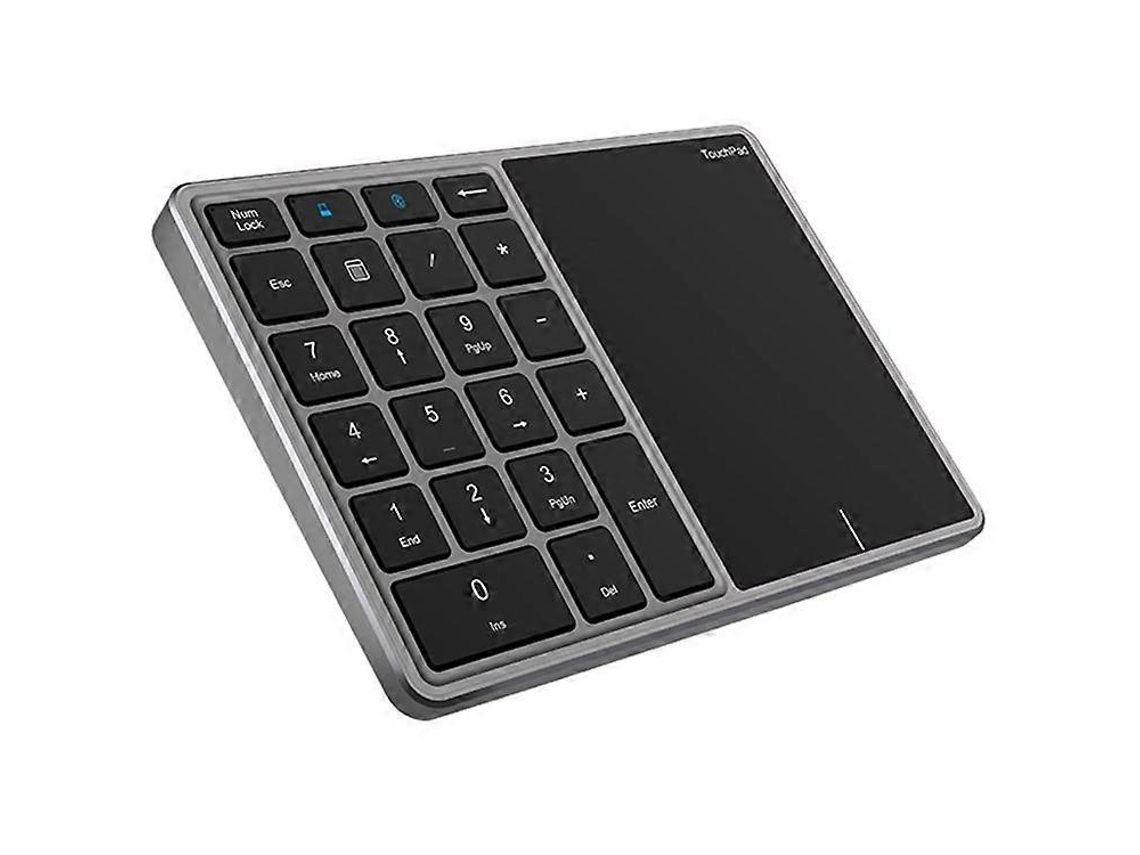 Mini teclado numérico sem fio Bluetooth BT 14/2.4G para laptop com touchpad Slowmoose