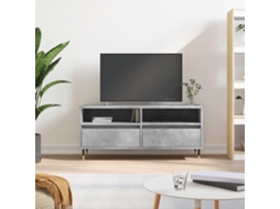 Móvel P/ Tv 100x34,5x44,5cm Derivados De Madeira Cinza Cimento Lovely Home