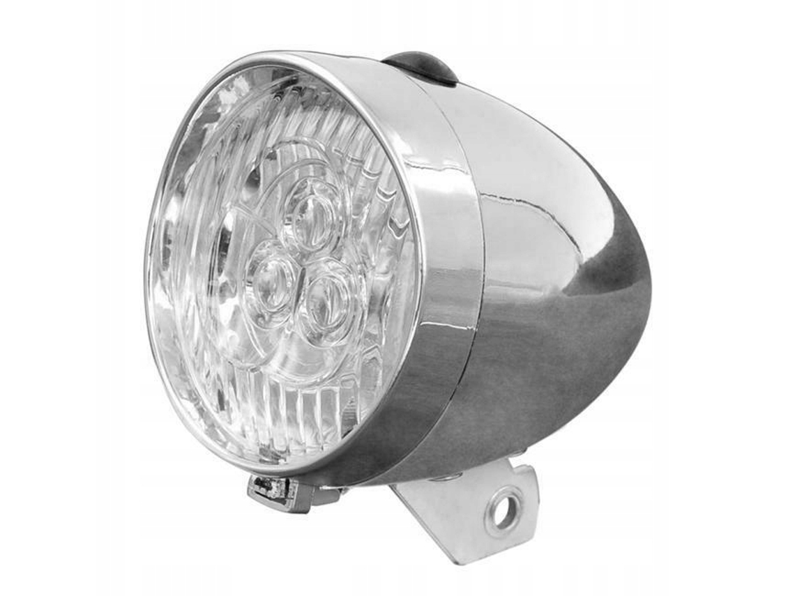 Luz de Bicicleta Retrô com 3 Leds para Garfo Pilhas Aaa BRILVIBERA