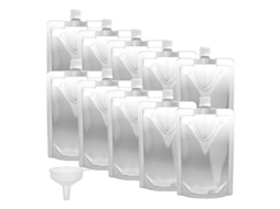 10 Saches De Líquido Alimentar Resistentes A Vazamentos Com Tampa Rosca E Bicos Pet Reutilizáveis Para Esportes E Atividades Ao Ar Livre 350ml