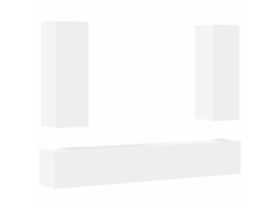 Conjunto Móveis de Tv 5 Pcs Madeira Processada Branco MAISON EXCLUSIVE