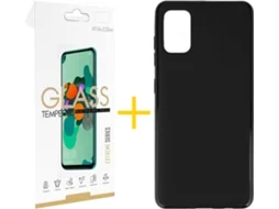 Kit Capa e Película Samsung Galaxy A51 5G SKYHE Liso Preto