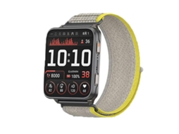 Bracelete para Garmin Venu X1 Nylon com Fecho de Velcro Wild Trail Amarelo e Cinza XIAOMOYU