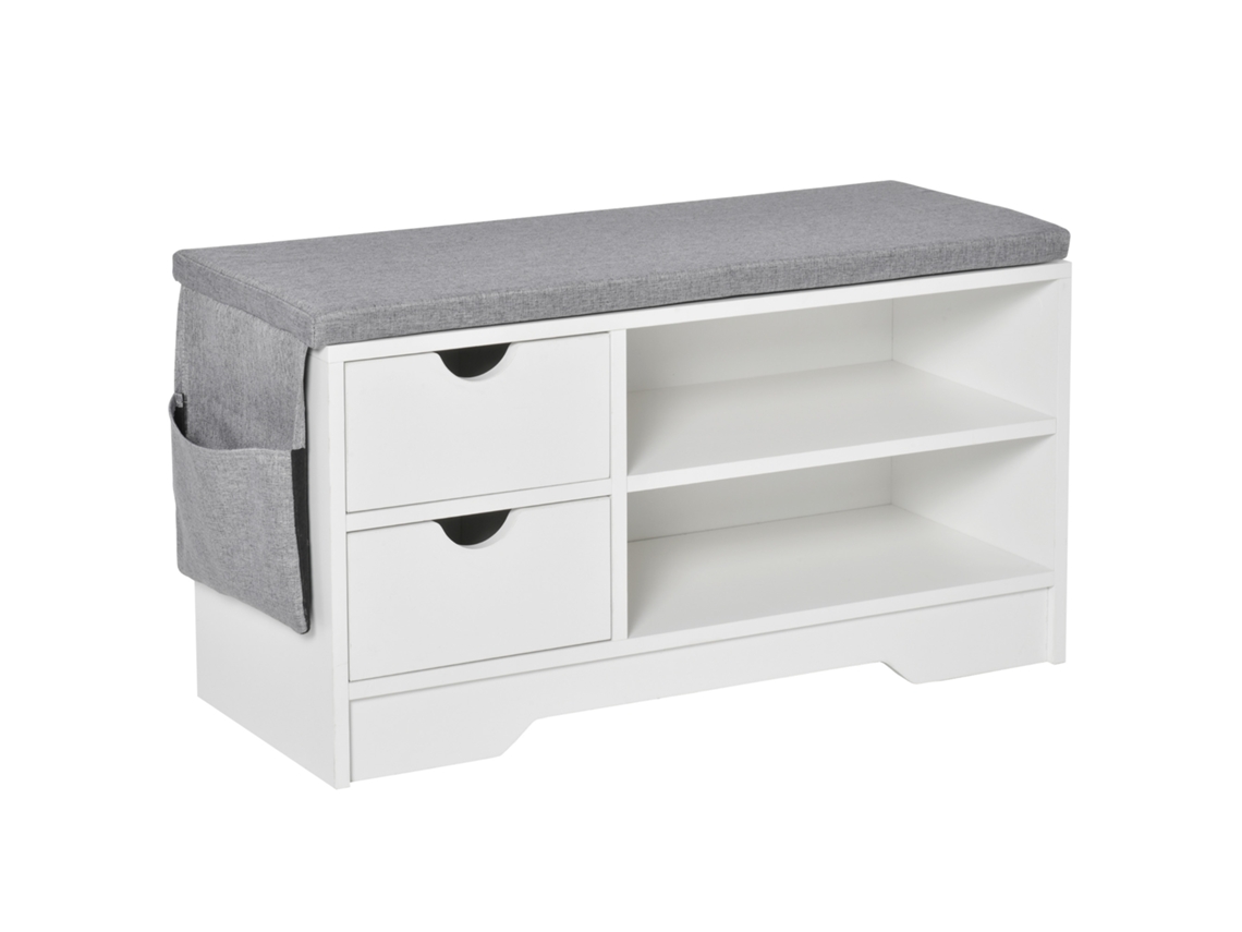 Sapateira Compacta DECORALAR TECH com banco, 80,5x30,5x43,5cm, cor branca