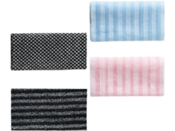 Conjunto de Toalhas Esfoliantes Japonesas, 4 Peças, Poliéster Comprimido, Design Alongado