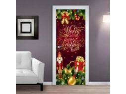 Adesivo 3d Para Portas Internas Fundo De Natal Aquaforge (77 X 200 Cm)