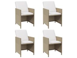 Garden Chair, Garden Chairs Vidaxl Bege Rattan / Vime (n/a)