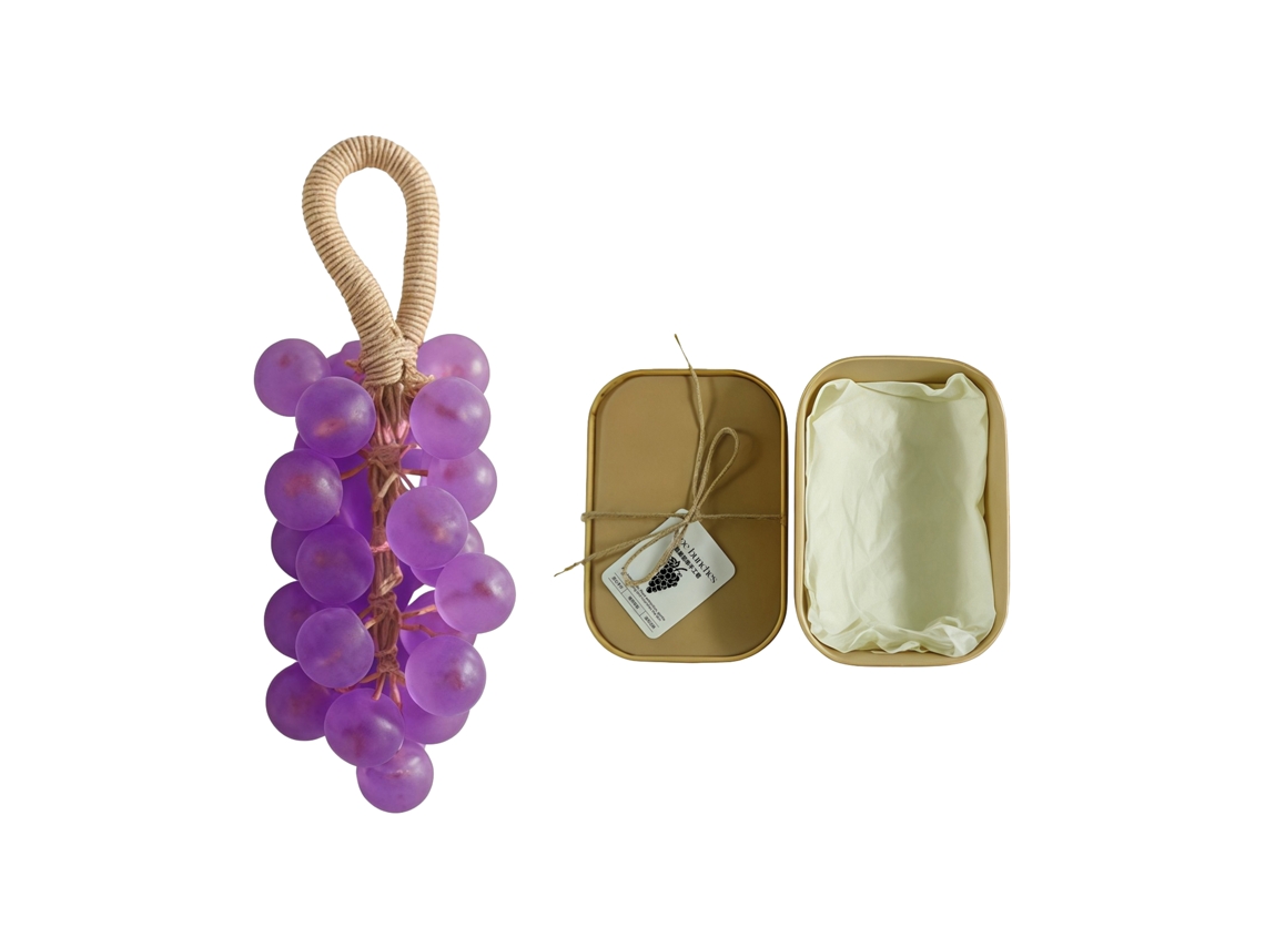 Sabonete Natural de Uva e Lavanda, Artesanal e Transparente, da Linha LAXISCREED