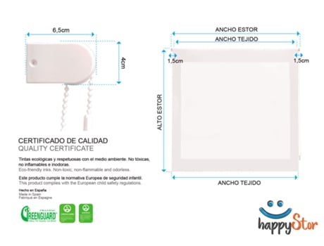 Estore de Rolo HAPPYSTOR Impressão Digital Cozinha HSCC72436 200x250 cm