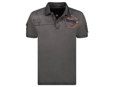 Polo de Homem GEO NORWAY Algodão Cinzento (L)