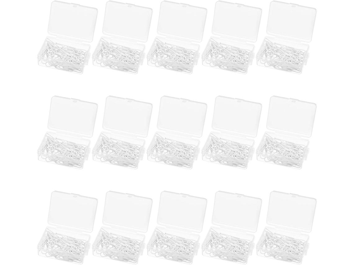 Stobok 750 Unidades De Clipes Papel Metal Branco Escritório E Escola, Solução Compacta Organizar Documentos E