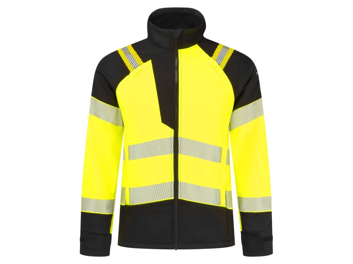 Jaqueta Softshell Ignífuga De Alta Visibilidade Modaflame | Fr Amarillo/negro / Xxl