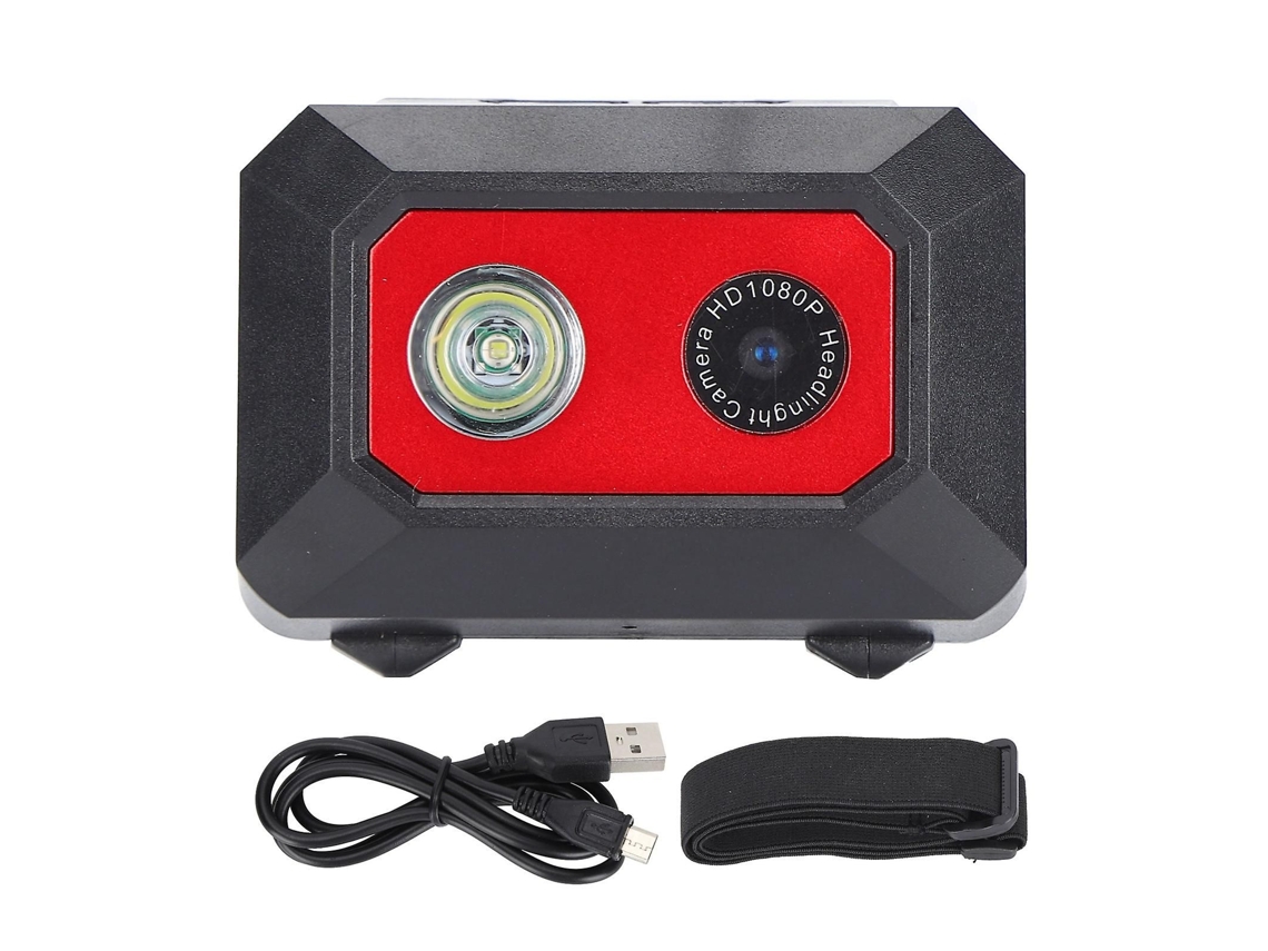 Mini Câmera com Faixa de Cabeça Ajustável e Luz de Busca Led Integrada. TAISHENGDA