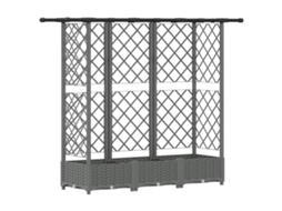 Conjunto 1 Canteiro De Jardim Elevado Vidaxl Cinzento-claro Polipropileno (164 X 40 X 121 Cm)