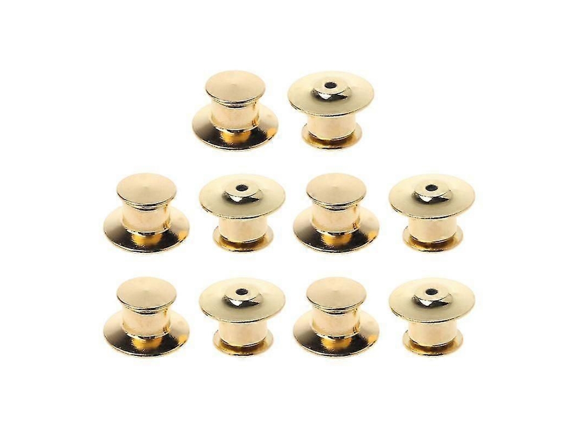 2026 10 Peças Práticas Rebites de Metal para Broches Suporte Seguro de Aço Inoxidável para Roupas Chapéus Porta chaves
