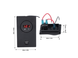 Laxiscreed Painel De Exibição De Voltagem À Prova D'água Ip65 Para Carro Dc12v-24v