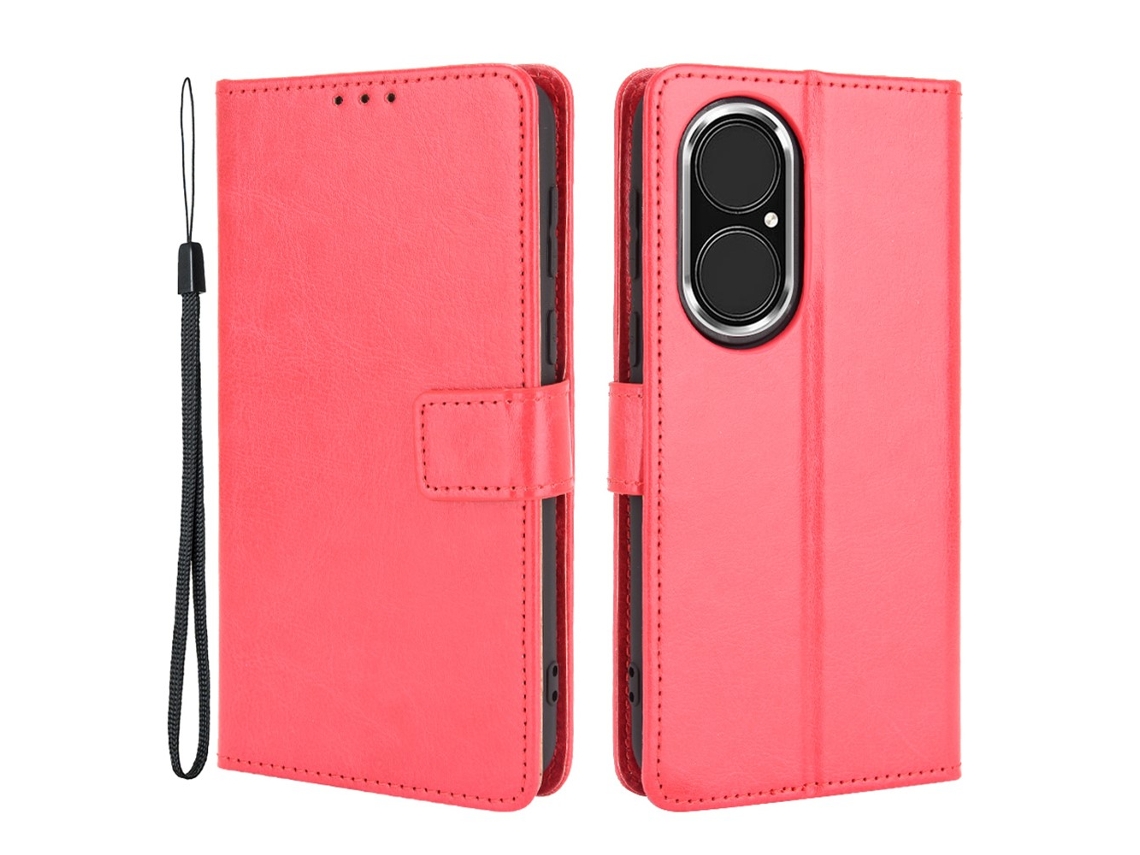 Capa Textura Louco Fundo Para Huawei Huawei P50 Pro Pele Sintética Rosa