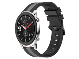 Pulseira De Silicone Bicolor Vertical De 22 Mm Para Amazfit Gtr 4
