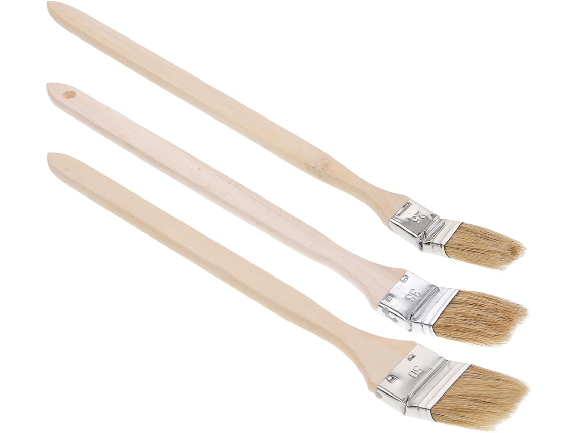 Pincel Multifuncional Com Cerdas Macias E Cabo Longo E Curvo Para Pintura De Paredes.