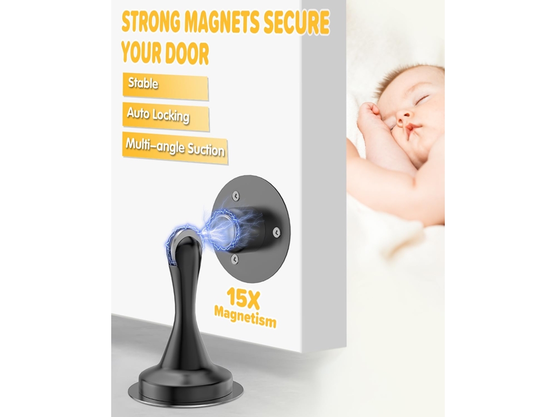 Batente Magnético Para Porta Conjunto De 2 Peças Em Aço Inoxidável Reforçado Para Portas E Prateleiras Compatível Com Portas D Aquaforge