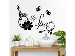 Adesivos Murais Florais E Papillons Para Spa, Salão De Beleza, Decoração De Mural De Vinil Para Quarto De Menina Ou Boutique De Beleza