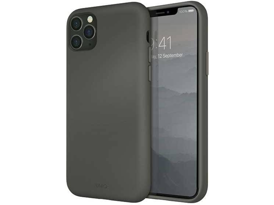 Capa iPhone 11 Pro Max LMOBILE Uniq Lino Cinzento