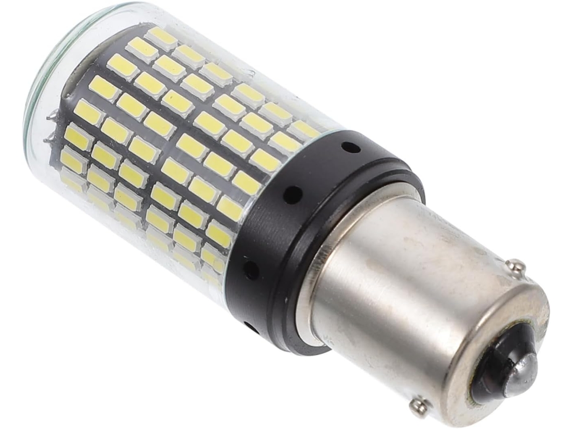 Sinalizador de direção automotivo em LED, 144 SMD 3014 1156 Bay15s, branco, anti-estroboscópico.