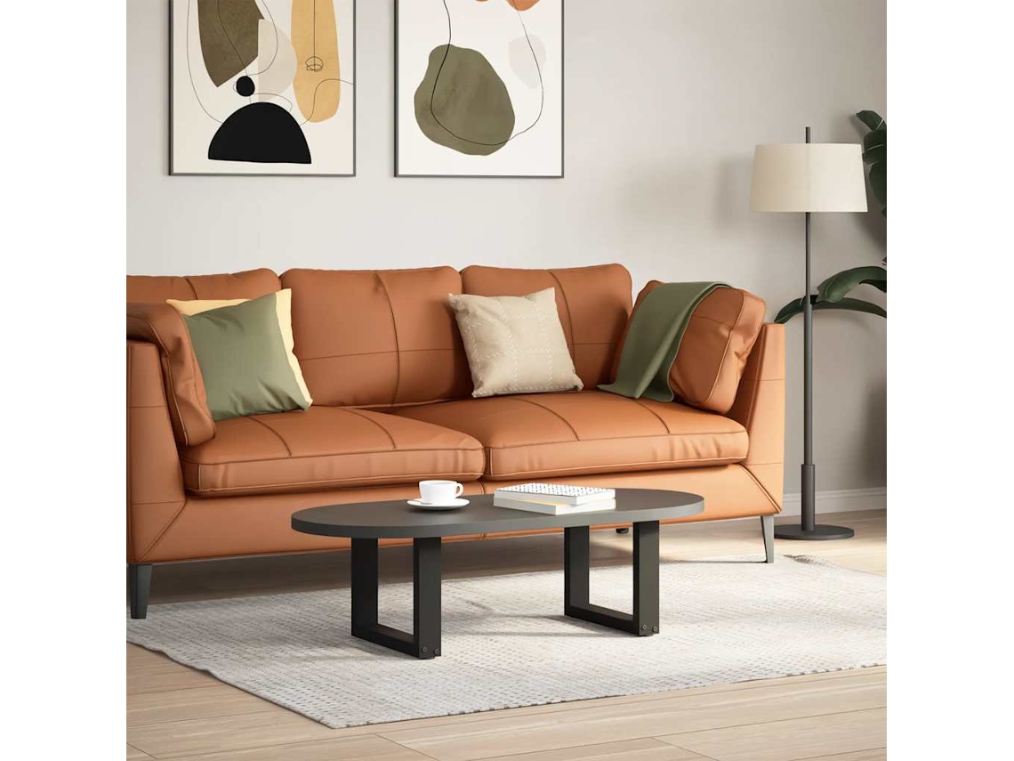 Pés Para Mesa De Centro Em Formato De U, 2 Peças, Preto, 30x(30-31) Cm, Aço