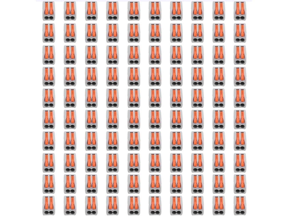 100pcs Conector De Fio Pct-212 Rápido Mini Bloque Terminal De Cobre Com Carcaça Pc Retardante De Chamas