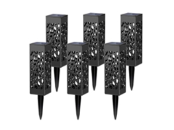 Luz Solar para Jardim Ip65, Lâmpada de Gramado Decorativa com Sensor, 6 Unidades, Iluminação Exterior