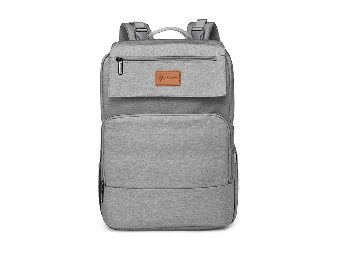 Mochila Maternal, Bolsa para Bebê Multifuncional, com Trocador de Fraldas, Presente para Futuras Mamães SPQMENT (cinza Claro)