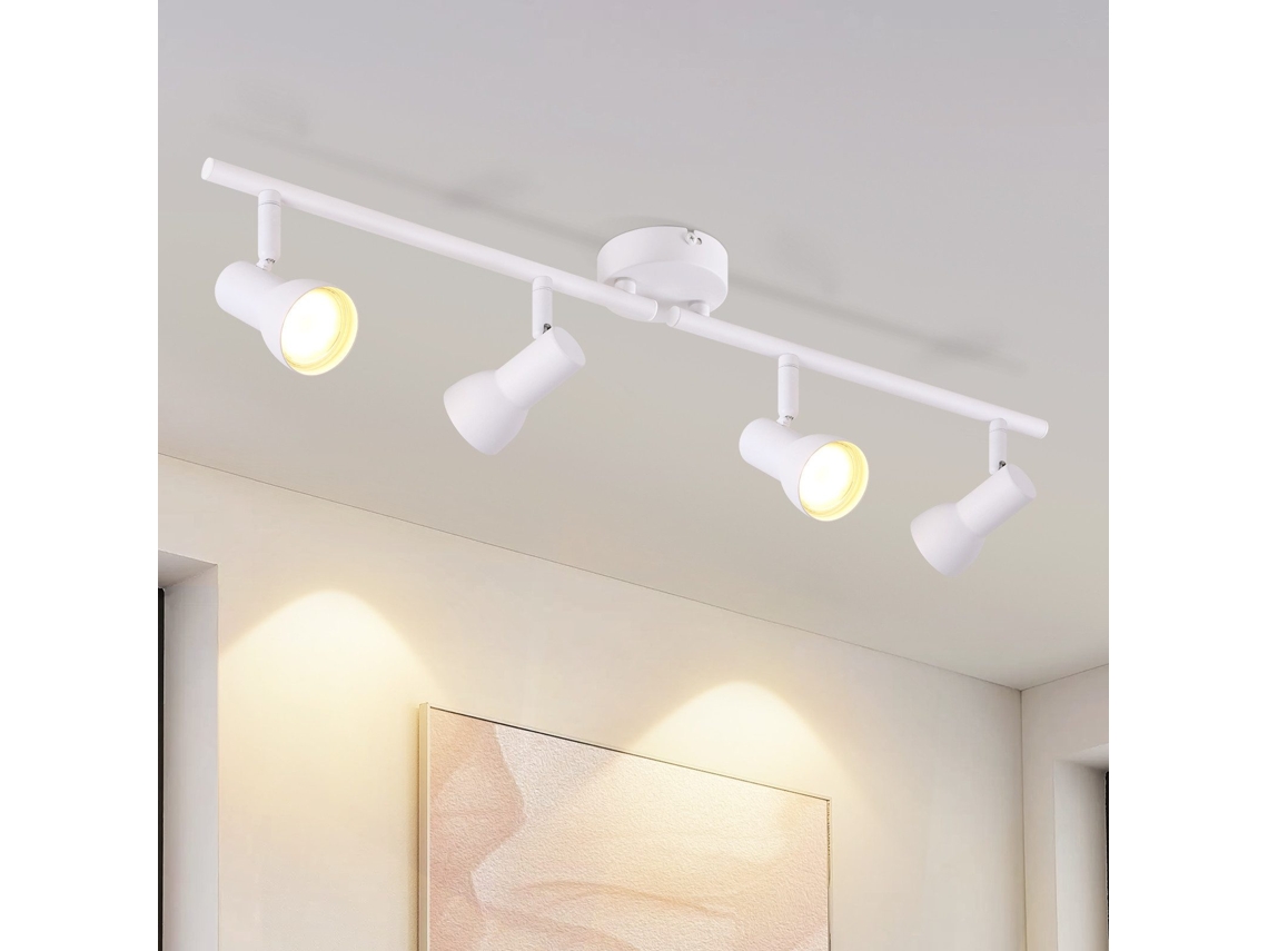 Nettlife Candeeiro De Teto Com 4 Focos Gu10, Metal Design Moderno Para Sala De Estar E Corredor, 16,5 Cm, Orientáveis, Para Uso Diário