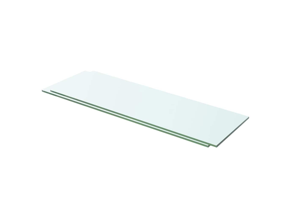 Vidaxl Prateleiras 2 Pcs 60x15 Cm Vidro Transparente