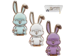 Conjunto de 3 Suportes Celular em Formato Coelho, Suporte Mesa 3d Para, Telescópico, Dobrável AQUAFORGE
