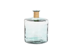 Vaso Home Esprit Transparente Junco Vidro Reciclado Natural 35 X 35 X 45 Cm