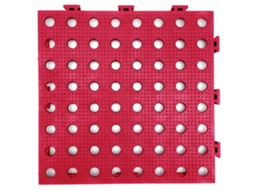 Pack 50 Estrados Antiderrapantes Maxi Com Drenagem, Vermelho, 33x33x2cm (≈5,5m²). Ultrarresistente: Para O Tráfego De Veículos, Hotelaria E Indústria