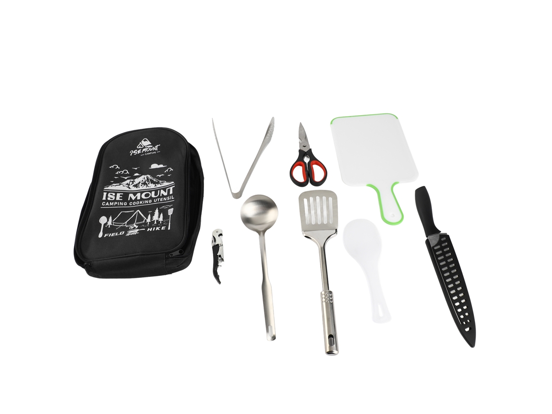 Business conjunto de Utensílios de Viagem 9pcs, Aço Inoxidável, Camping, Cozinha, Outdoor | S/MARCA