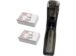 Preto Portátil Grampeador Com 100 Grampos Recarregáveis E Pin Dispenser Documentos, Artigos Organizador