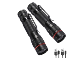 Lanterna Led Recarregável Com 2 Pacotes, Lanternas Táticas De Alto Lúmen, Flash Pequeno Super Brilhante, Mini Tocha De Bolso, Lanterna Com Z