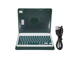 2026zentro-capa Com Teclado Para Tablet Air4 Air5 10.9 Polegadas Sem Fio Bluetooth Desmontável Rotativa Verde