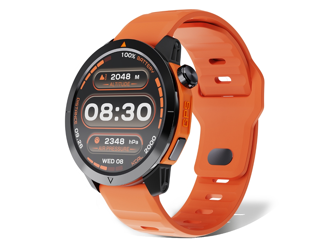 (laranja) Smartwatch, Tela Amoled, Chamadas Bluetooth, Bússola, À Prova D'água