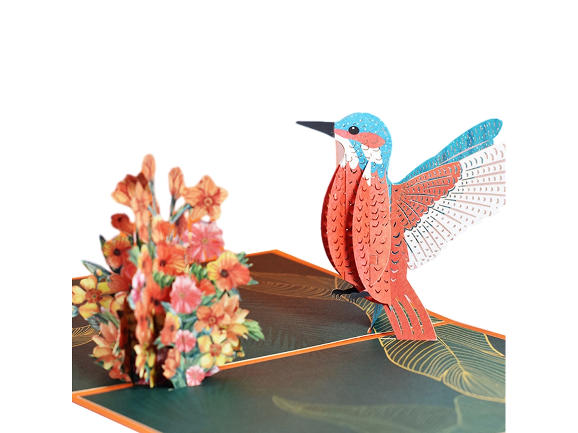 Cartão 3d De Flor De Pêssego, Pop Up Para Dia Dos Namorados, Primavera, Dia Das Mães, Todas Ocasiões 5,9 X 7,9 Com Envelope E Tag