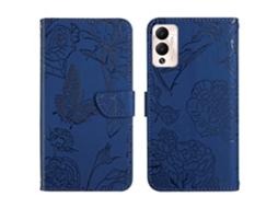 Capa De Couro Flip Com Estampa De Borboleta Para Infinix Hot 12 Play Ht03