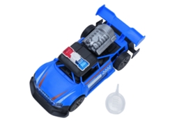 Primerox carro de Brinquedo com Spray Luz Som Rodas Universais Azul Brincadeira para Crianças
