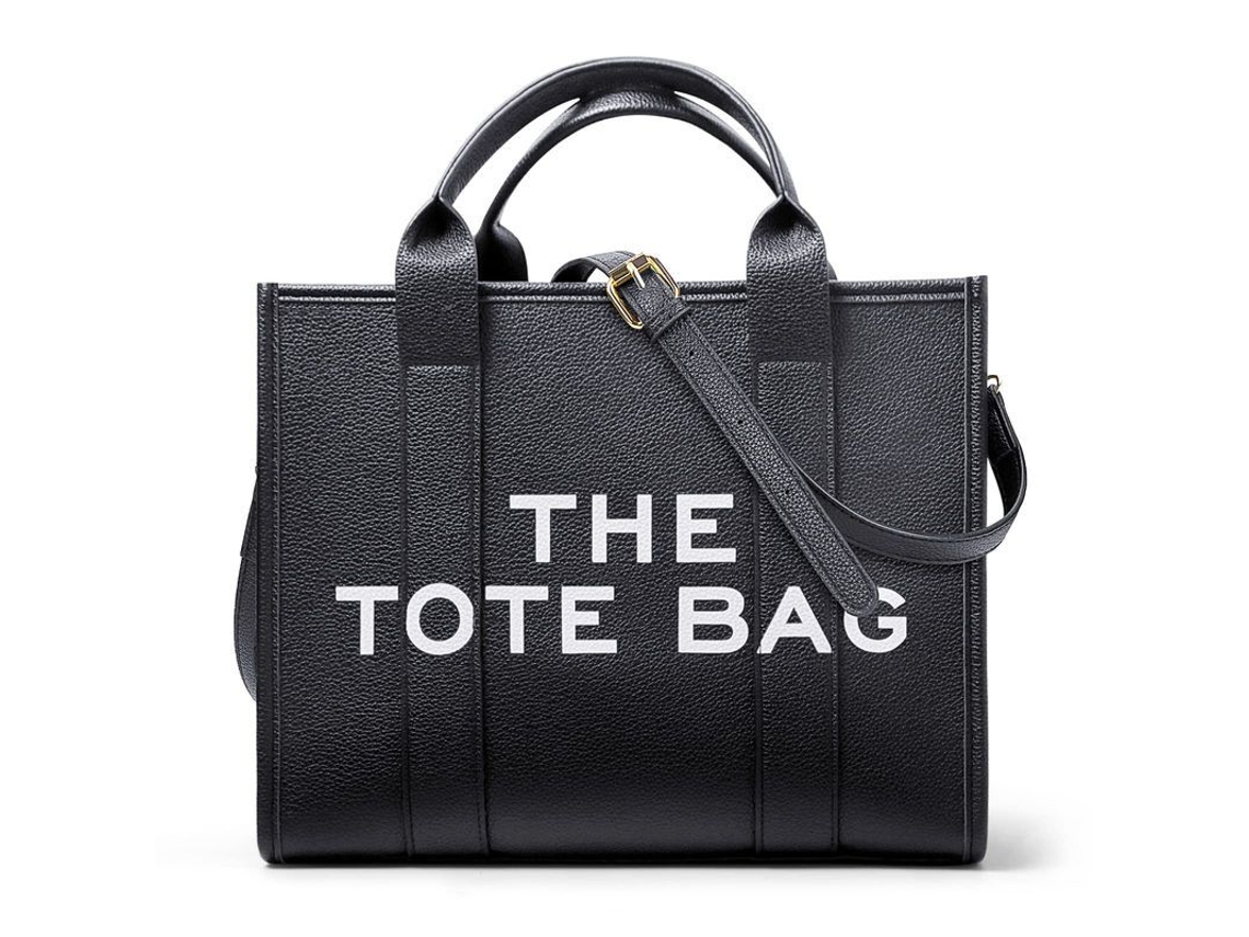 Bolsa Tote de Lona para Mulher, com Fecho e Cinto Ajustável de Bandoleira